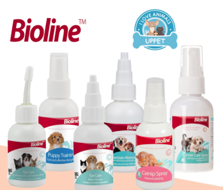 Bioline Catnip Spray, Eye Care Drops, Ear Care, Tears Stain , Paw Care Spray and Puppy Training 50ml
